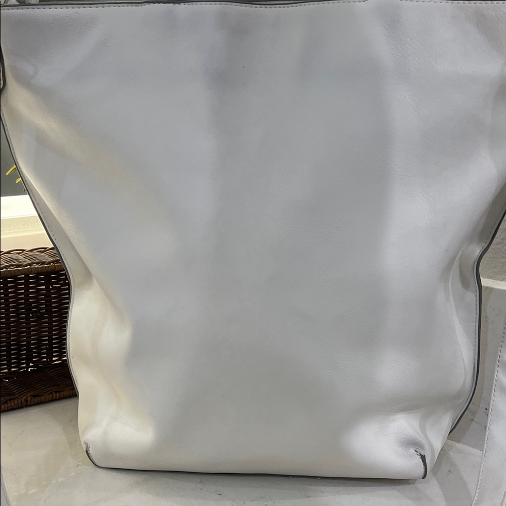 JustFab White Tote with Gold Studs - Picture 8 of 13